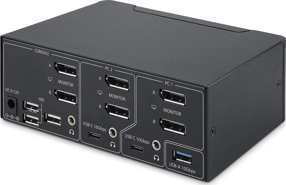 Przełącznik StarTech 2-PORT DP 1.4 KVM SWITCH - DUAL-MONITORIUS DISPLAYPORT KVM