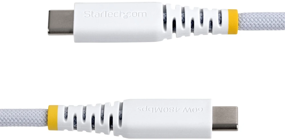 Kabelis USB StarTech USB-C 3 m USB 2.0 60 W 3 A Baltas (USB2CC3MNCBRWH)