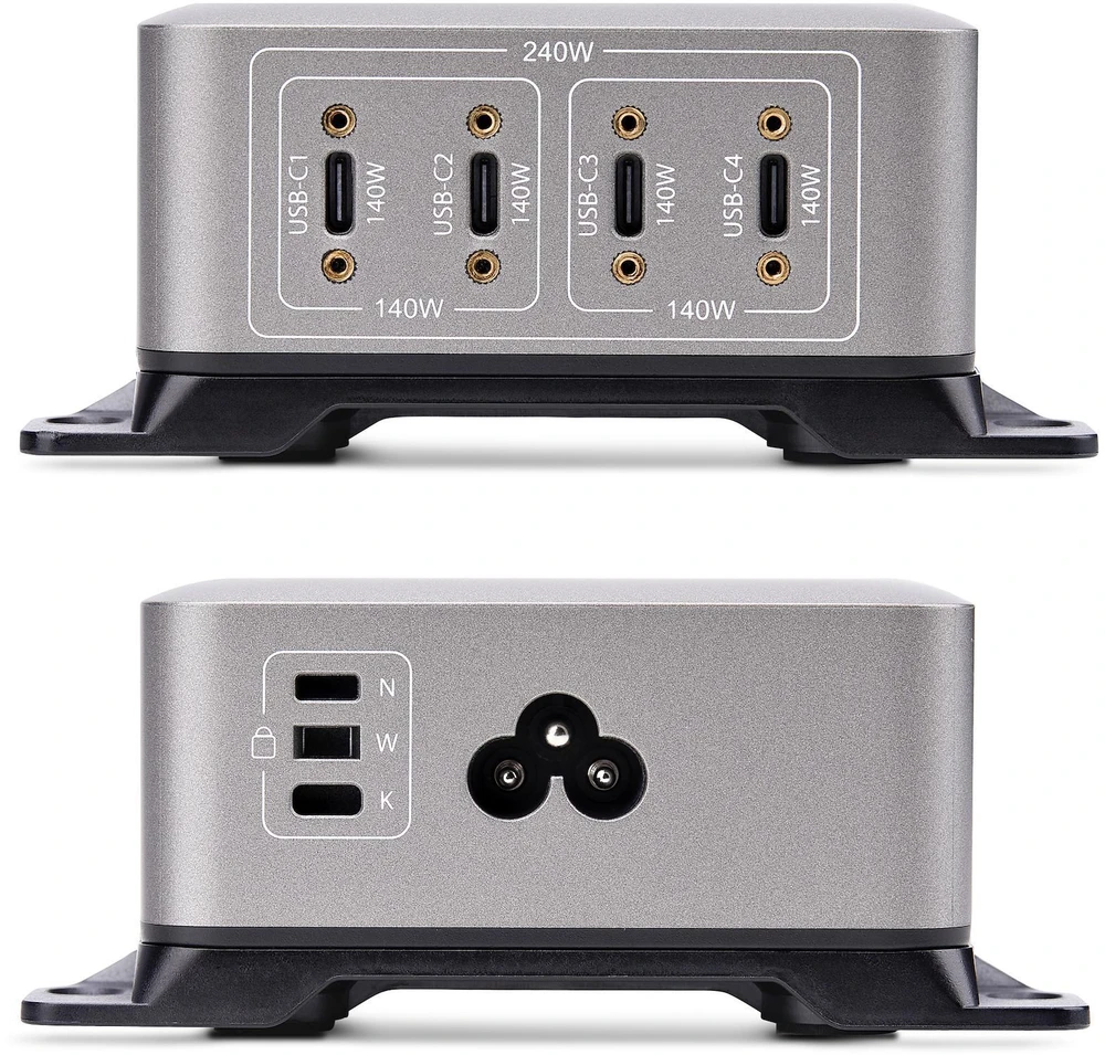 Įkroviklis StarTech USB-C 4 wyjścia 240W (424DUK-USB-C-CHARGER)