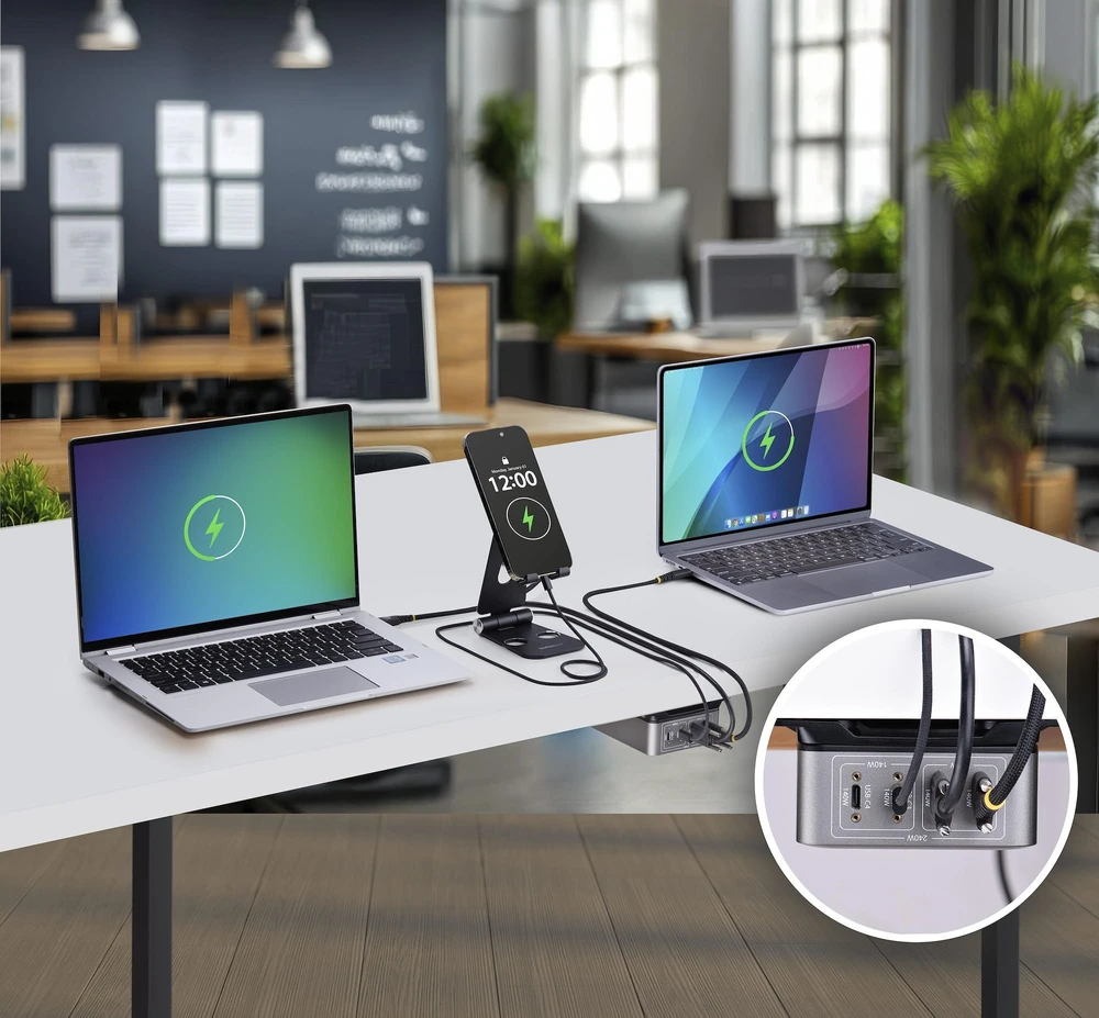 Įkroviklis StarTech USB-C 4 wyjścia 240W (424DUK-USB-C-CHARGER)