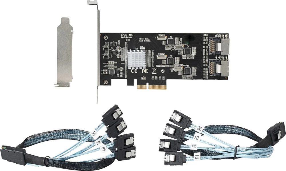 STARTECH.COM SATA PCIe Controller 8 Port - 6Gbit/s SATA PCIe Schnittstellenkarte - PCIe x4 Gen2 zu SATA III - SATA HDD/SSD