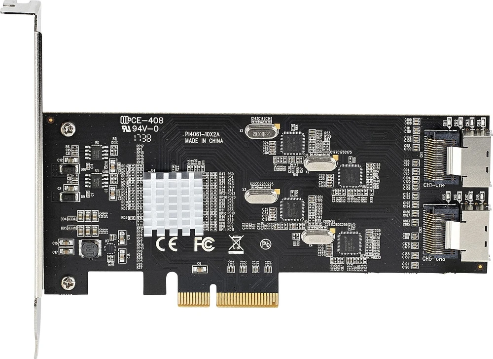 STARTECH.COM SATA PCIe Controller 8 Port - 6Gbit/s SATA PCIe Schnittstellenkarte - PCIe x4 Gen2 zu SATA III - SATA HDD/SSD