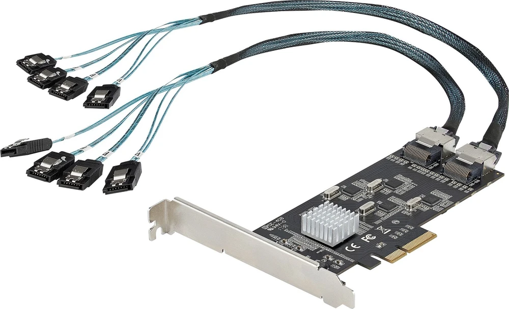 STARTECH.COM SATA PCIe Controller 8 Port - 6Gbit/s SATA PCIe Schnittstellenkarte - PCIe x4 Gen2 zu SATA III - SATA HDD/SSD