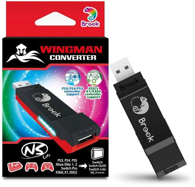 Brook Gaming - Wingman Nintendo Switch 1 & 2 - Juodas