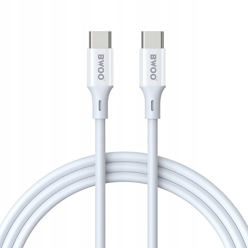 USB kabelis Bwoo (X282) „USB-C“ į USB-C (60W) 2m baltas
