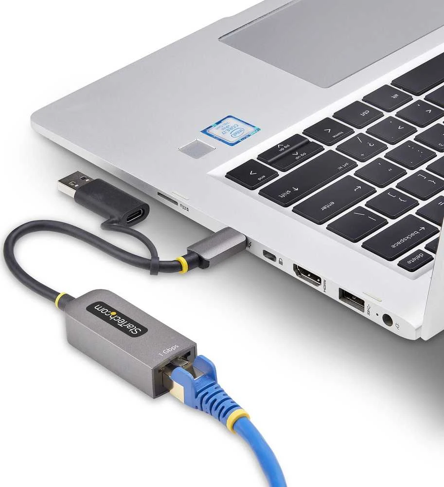 „StarTech“ USB-C–Ethernet adapteris su USB-A adapteriu, 6 colių / 15 cm laidu