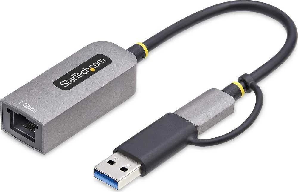 „StarTech“ USB-C–Ethernet adapteris su USB-A adapteriu, 6 colių / 15 cm laidu