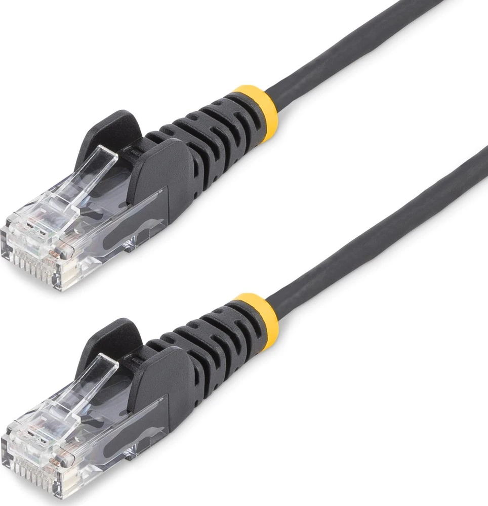 „StarTech CAT6“ kabelis - 1,5 m - juodas/be užsegimo - 28 AWG varinis laidas