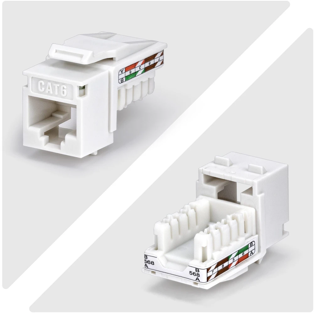 StarTech CAT6 keystone jack 24-pack (C6KEY110WHE24PK)