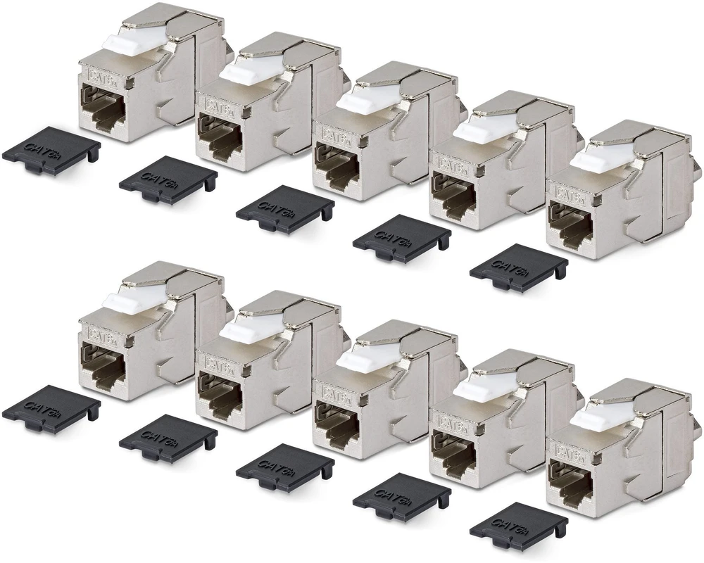 StarTech CAT6A keystone jack 10-PACK (C6AKEYTLSTP18010PK)