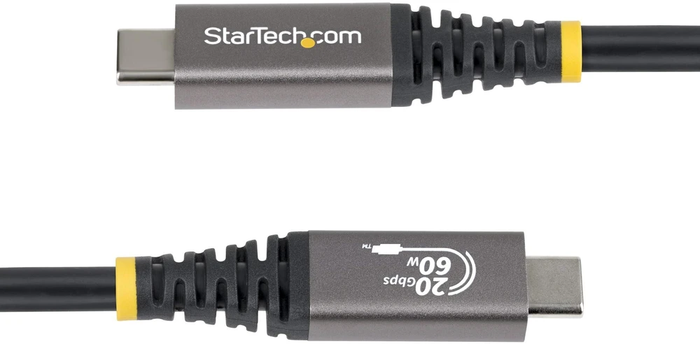 Kabelis USB StarTech 3 m USB-C USB4 20 Gb/s 60 W 4K 120Hz DP2.1 Juodas (CC3M20GUSB4CX)