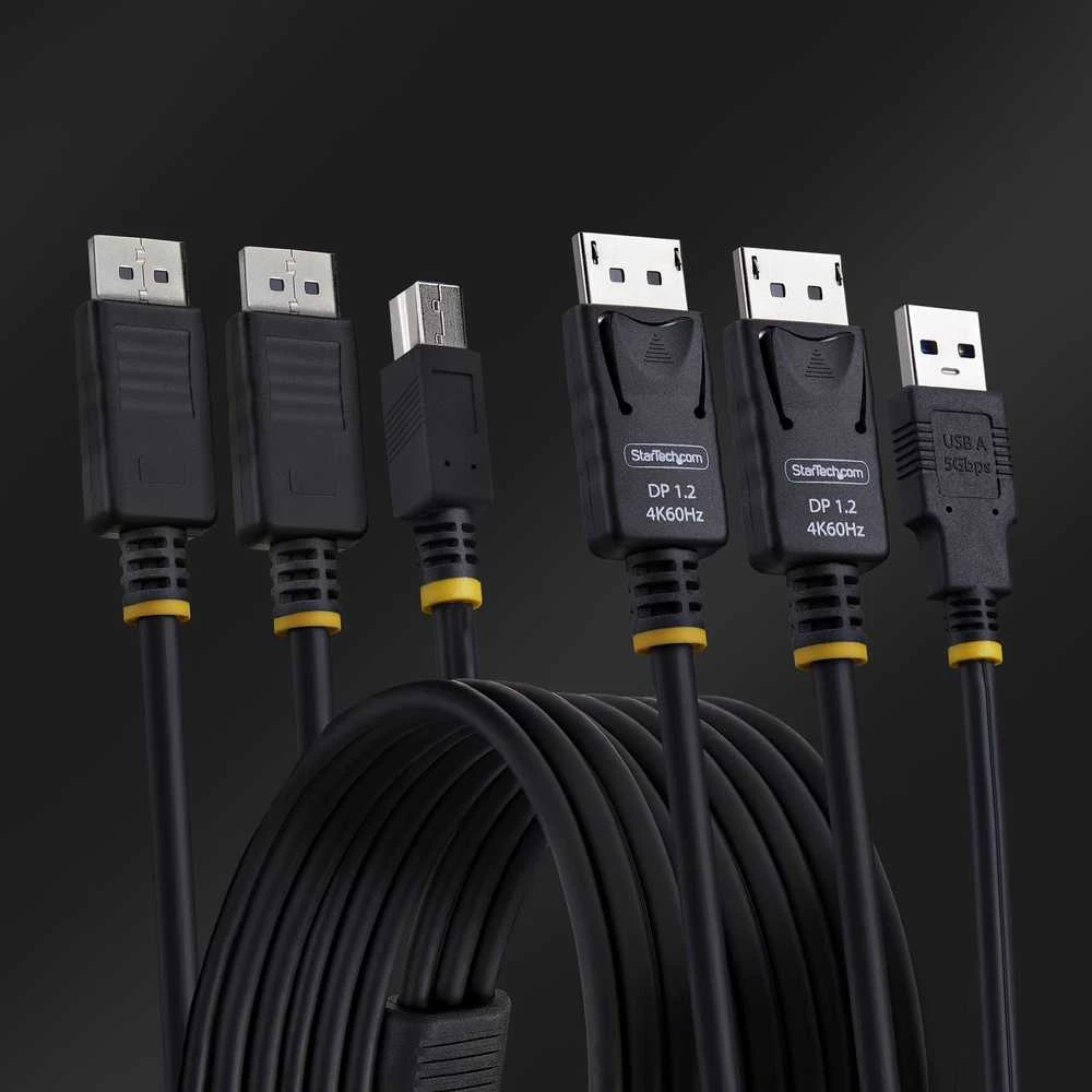 StarTech KVM kabelių jungčių rinkinys su DP ir USB 3.0