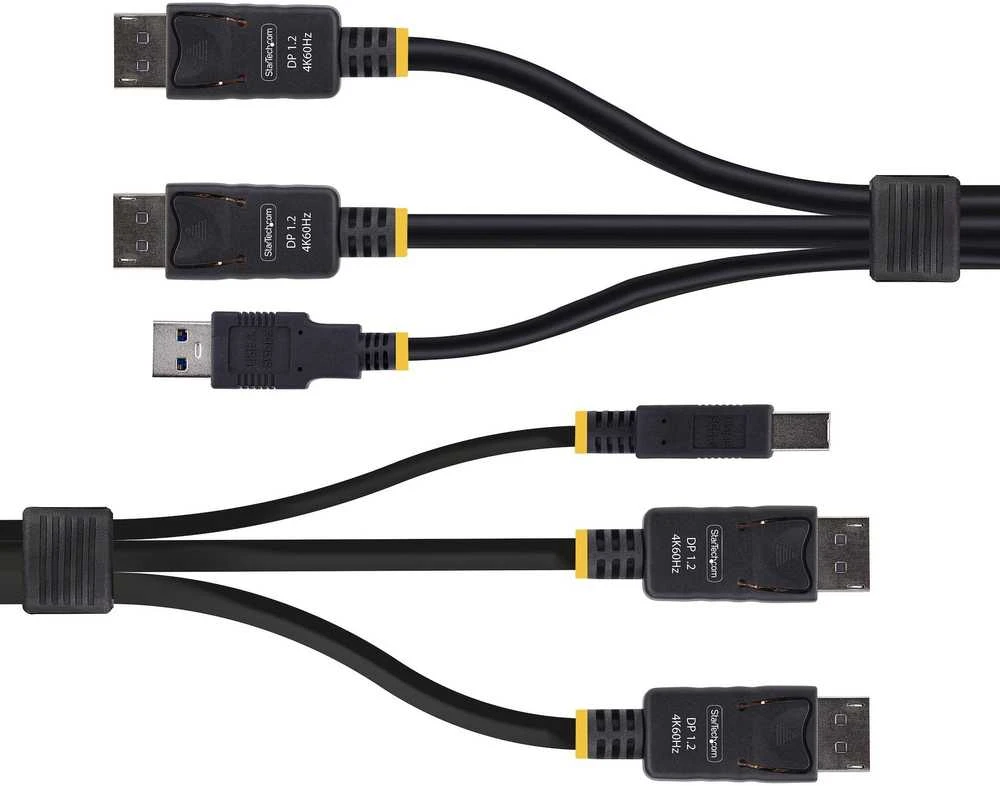 StarTech KVM kabelis su DisplayPort ir USB jungtimis