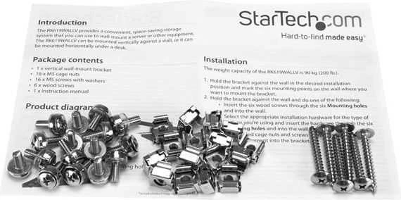 „StarTech“ 19 colių 6U vertikalus sieninis rėmas (RK619WALLV)