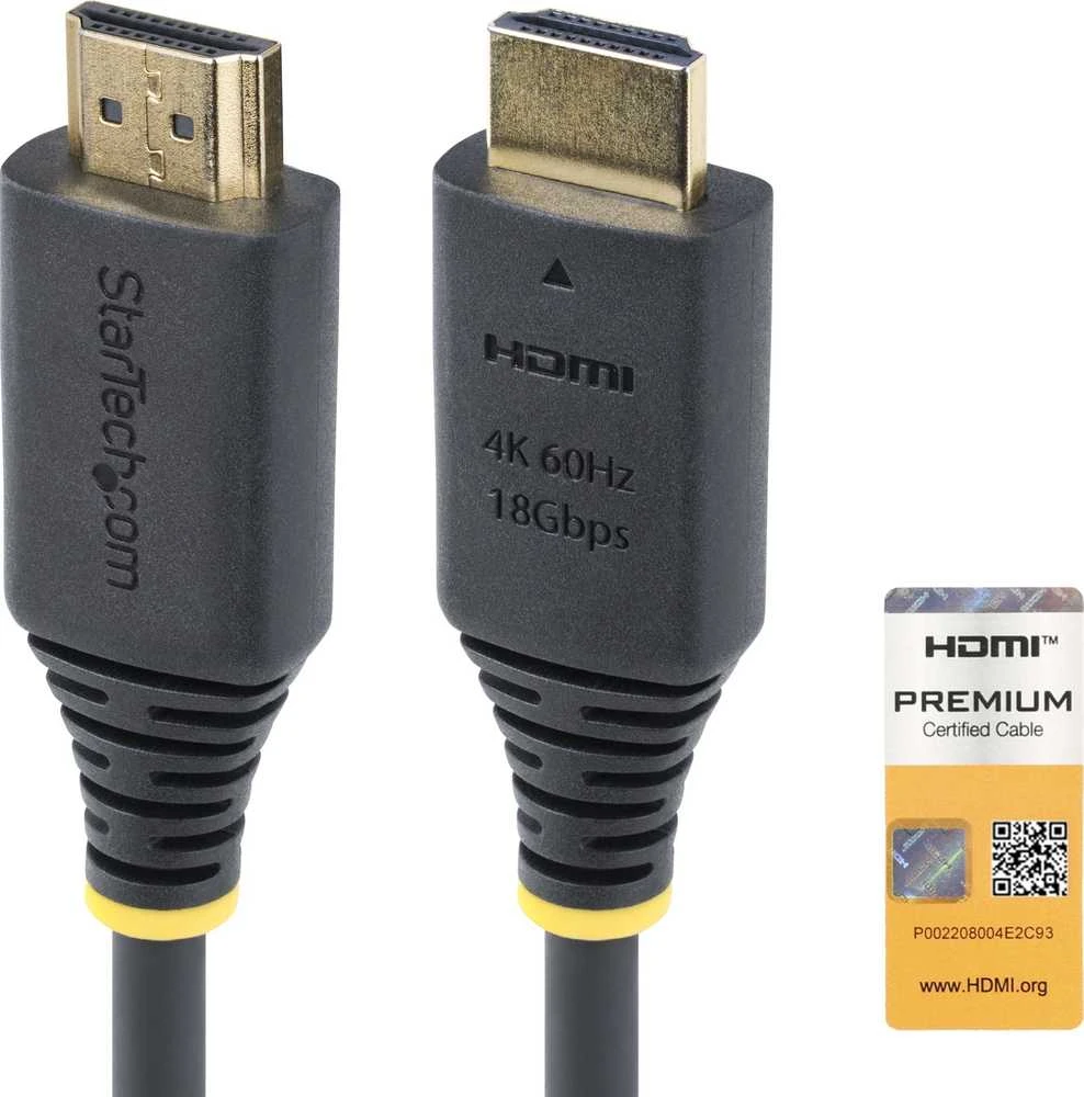 Kabelis StarTech HDMI - HDMI 1 m juoda (HDMI2-CABLE-4K60-1M)
