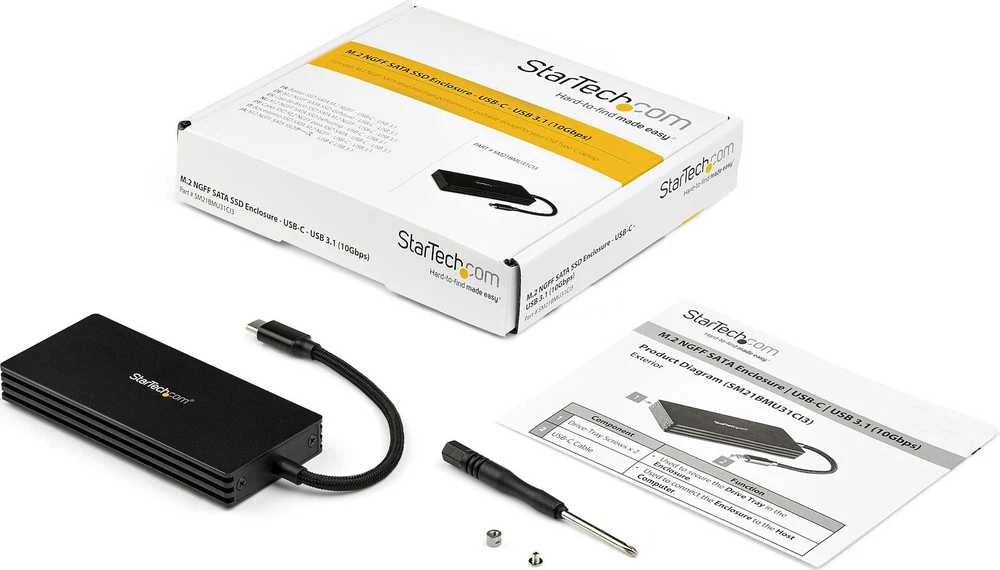 StarTech M.2 SSD dėžutės komplektas su priedais