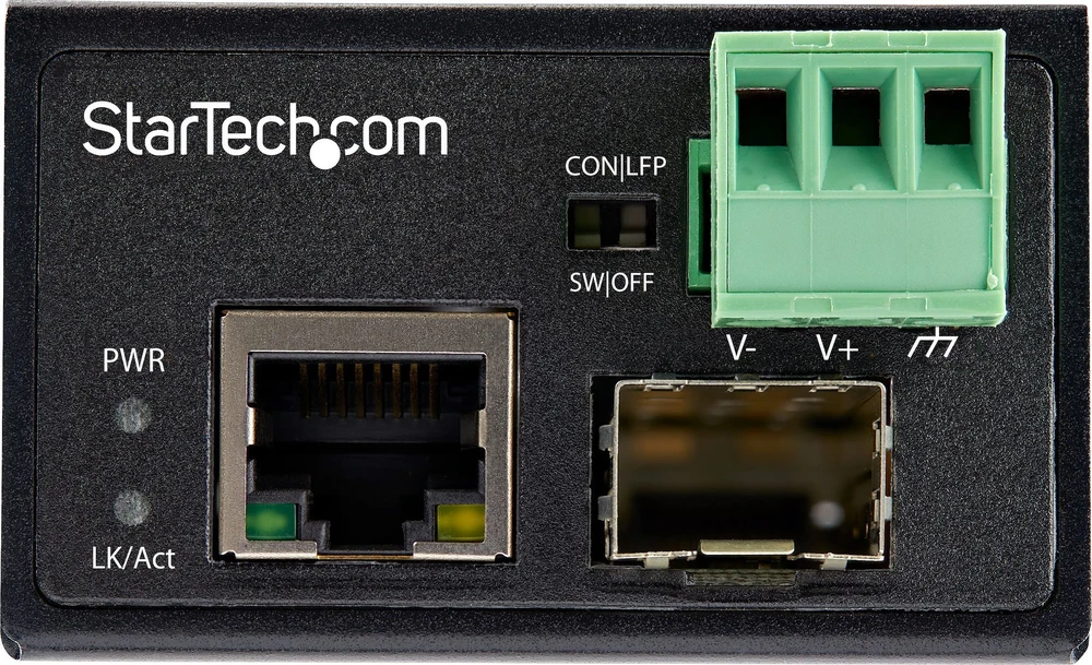 StarTech INDUSTRIAL FIBER TO ETHERNET/CONVERTER 100MBPS SFP TO RJ45