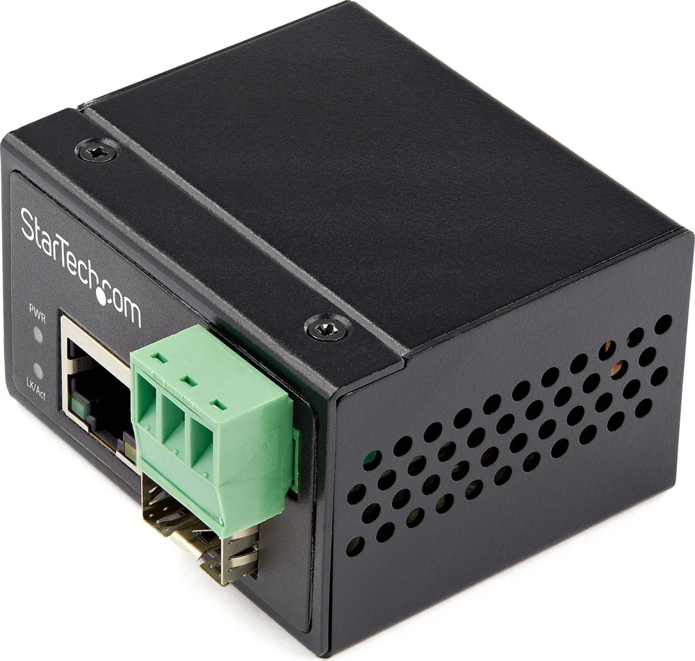 StarTech INDUSTRIAL FIBER TO ETHERNET/CONVERTER 100MBPS SFP TO RJ45