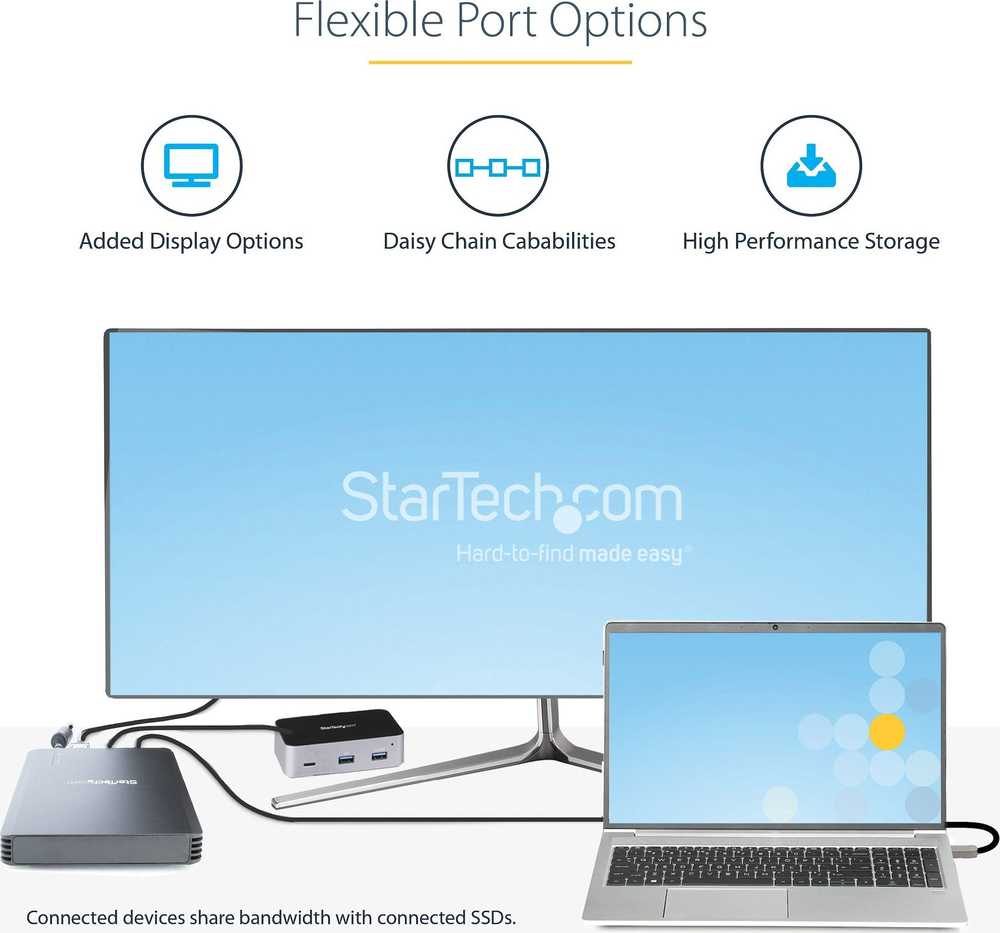 „StarTech M2E4BTB3/4X“ M.2 PCIE į TB3 korpusas