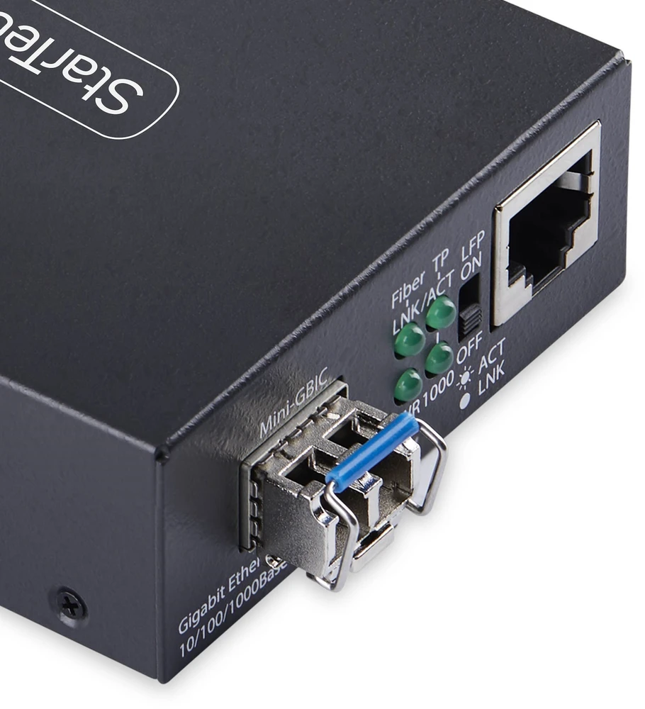 Konverteris šviesolaidinis StarTech StarTech MCM1110SMLC20 tinklo keitiklis 2000 Mbit/s 1310 nm Vienmodis Juodas