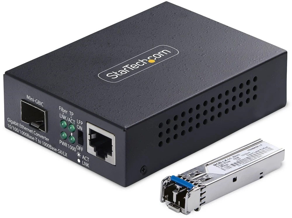 Konverteris šviesolaidinis StarTech StarTech MCM1110SMLC20 tinklo keitiklis 2000 Mbit/s 1310 nm Vienmodis Juodas