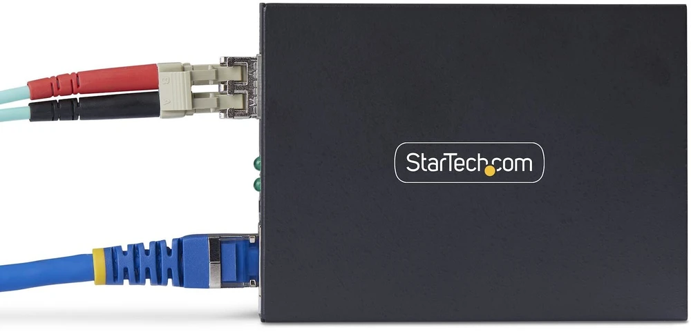Šakotuvas Šviesolaidinis konverteris StarTech MCM1110SMLC40 tinklo konverteris 2000 Mbit/s 1310 nm Vienmodis Juodas