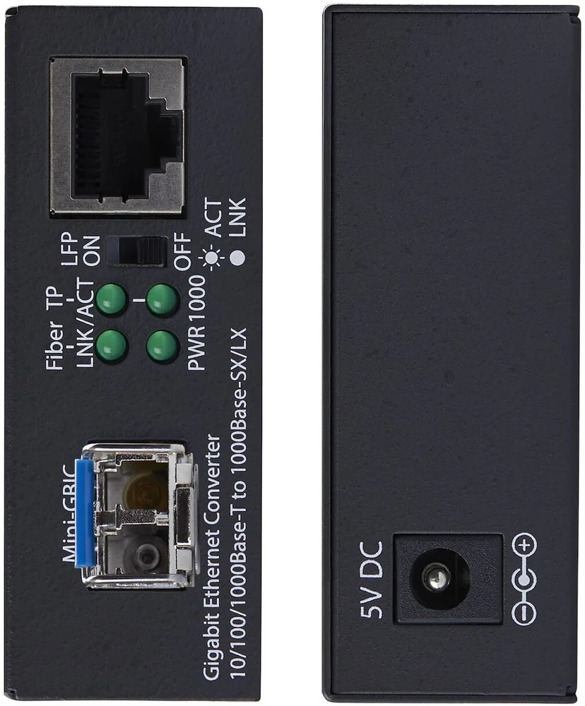 Šakotuvas Šviesolaidinis konverteris StarTech MCM1110SMLC40 tinklo konverteris 2000 Mbit/s 1310 nm Vienmodis Juodas