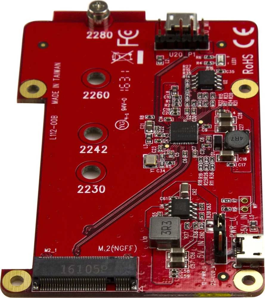 StarTech PIB2M21 raudona jungčių plokštė su M.2 lizdu