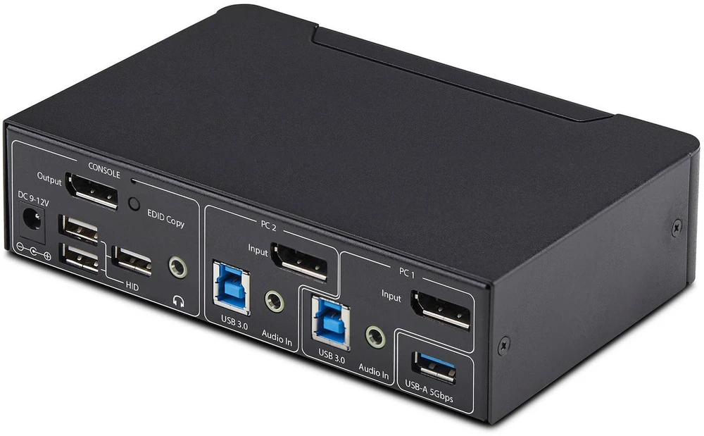 Przełącznik StarTech StarTech P2AD122-KVM-SWITCH przełącznik KVM Juodas