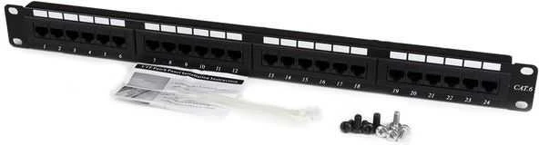 „StarTech Patch“ skydelis 19 colių 1U 24x RJ-45 Cat.6 (C6PANEL24)