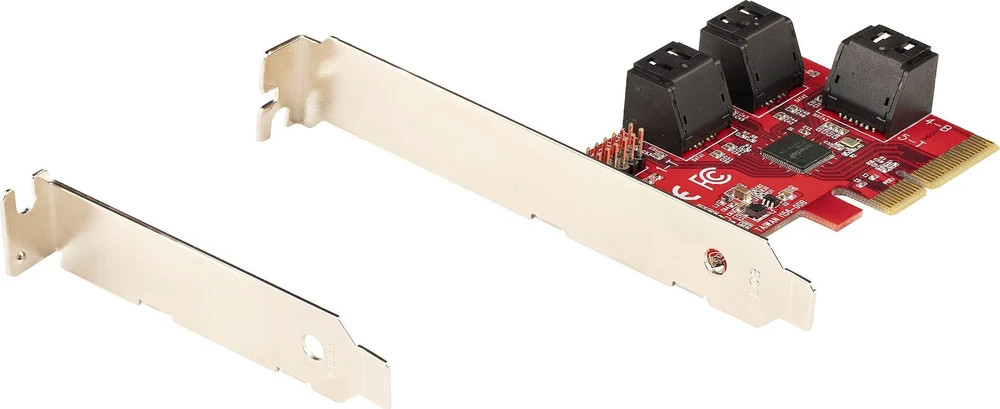„StarTech SATA PCIE“ plokštė – 6 prievadų (6 GB/s) / PCIE SATA išplėtimo plokštė ASM1166