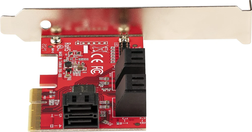 „StarTech SATA PCIE“ plokštė – 6 prievadų (6 GB/s) / PCIE SATA išplėtimo plokštė ASM1166