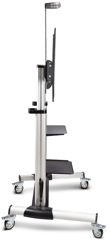 StarTech StarTech 1110C-MOBILE-TV-CART televizoriaus laikiklis 2,54 m (100'') Juoda, Sidabrinė