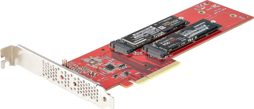 StarTech StarTech DUAL-M2-PCIE-CARD-B vidinis M.2 adapteris