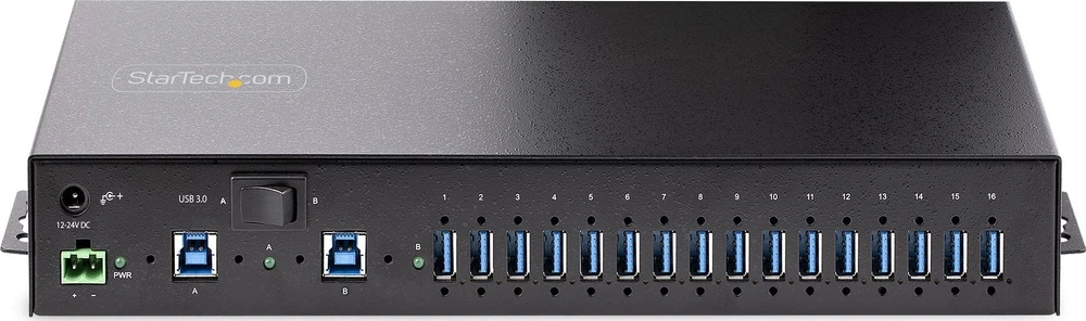 StarTech StarTech S5G16AINDS-USB-A-HUB šakotuvai ir koncentratoriai 2 x USB 3.2 Gen 1 (3.1 Gen 1) Type-B 5000 Mbit/s Juoda