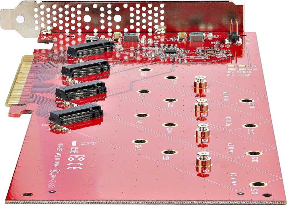 Startechcom „StarTech QUAD M.2 PCIE X16 SSD“ adapteris / su bifurkacija PCIE 4.0