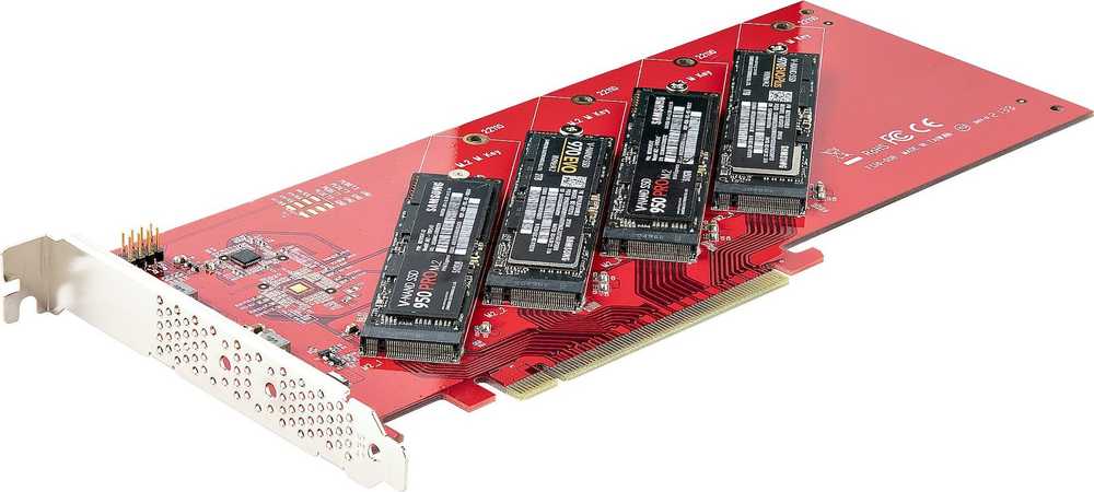 Startechcom „StarTech QUAD M.2 PCIE X16 SSD“ adapteris / su bifurkacija PCIE 4.0