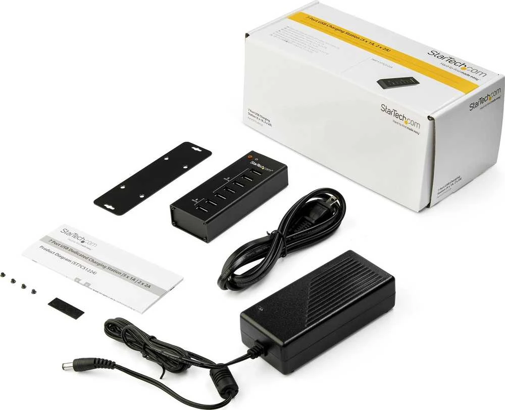 StarTech 7-vietų USB šakotuvas su priedų rinkiniu