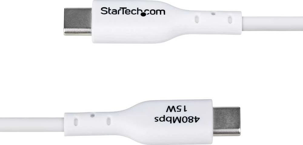 „StarTech“ USB-A į USB-C kabelis, 1 m, Baltas/Įkroviklio laidas, USB 2.0 duomenų perdavimas