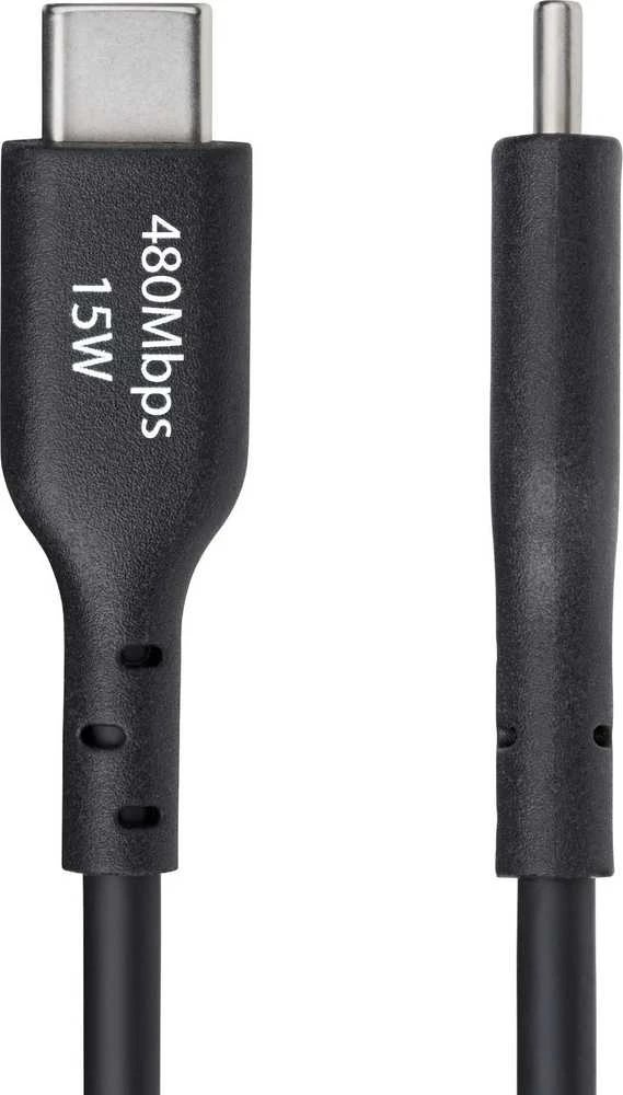 „StarTech“ 2M USB-A į USB-C kabelis Juodas/Laidas USB 2.0 duomenų perdavimas