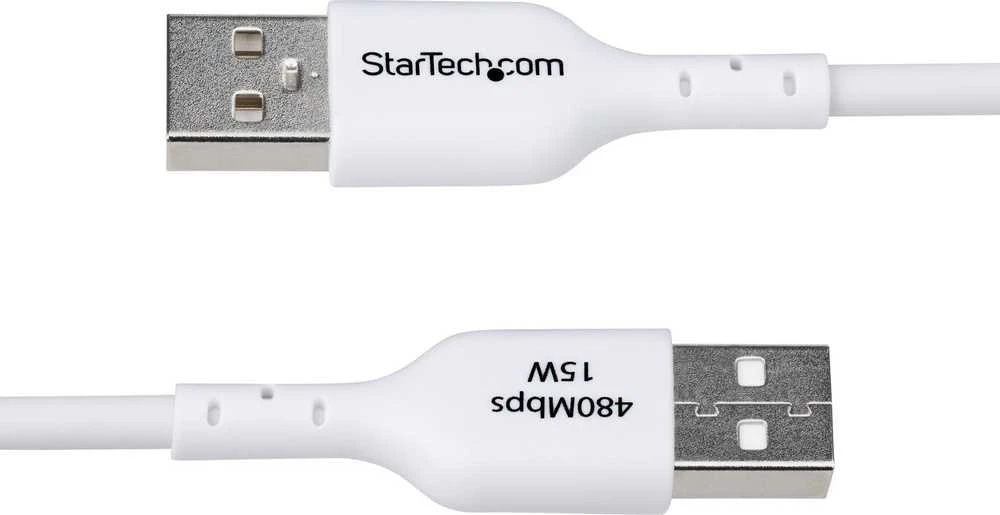 „StarTech“ USB-A į USB-C kabelis, 2 m, Baltas/Įkroviklio laidas, USB 2.0, duomenų perdavimas