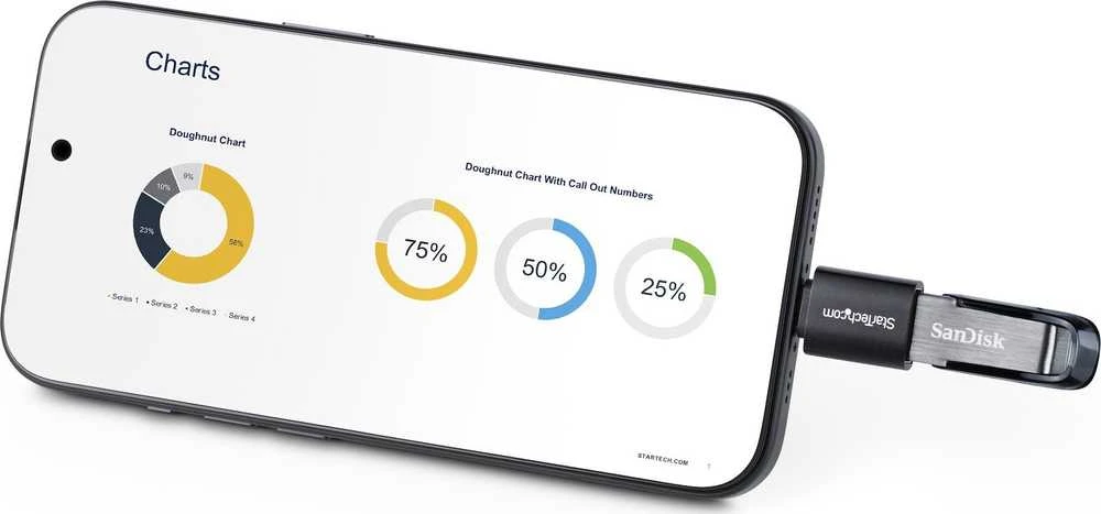 „StarTech“ USB-C–USB-A adapteris, 5 GB/5 GB, kompaktiškas metalinis korpusas