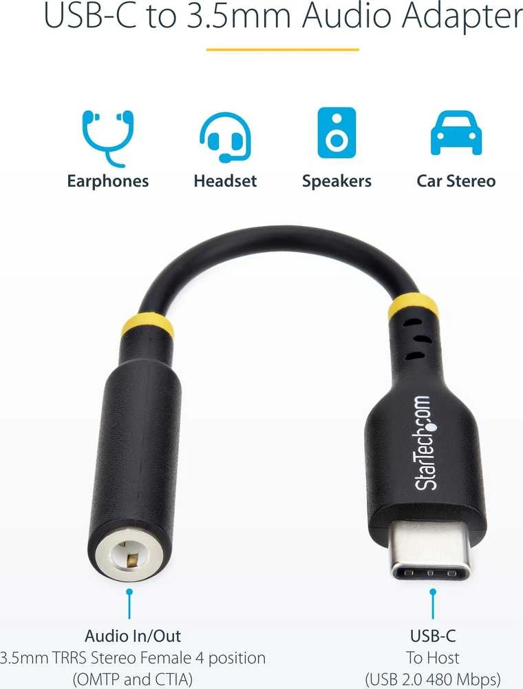 VGA laidas Startech USBCAUDIO2 Juoda