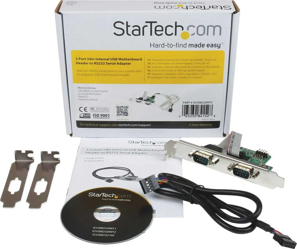 StarTech Adapteris vidinis USB – 2x RS232 nuoseklusis prievadas (ICUSB232INT2)