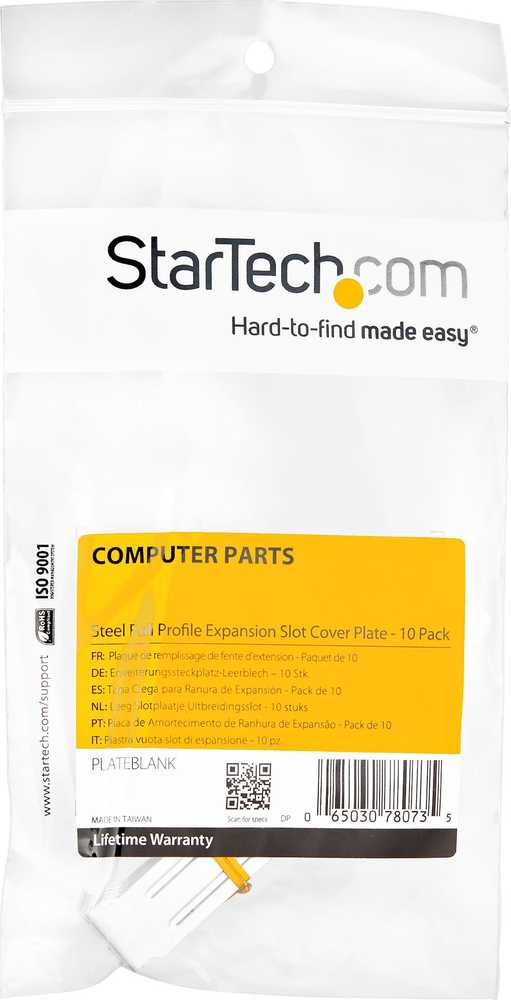 StarTech metaliniai galiniai dangteliai – 10 vnt (PLATEBLANK)