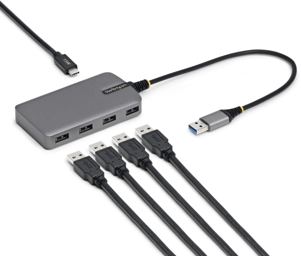 HUB USB StarTech STARTECH.COM 4-Port USB-A Hub 5Gbps Busbetrieben Typ A auf 4x USB-A 3.0 Hub USB-C-įkroviklis Port Mini Reisehub-Verteiler USB Splitter