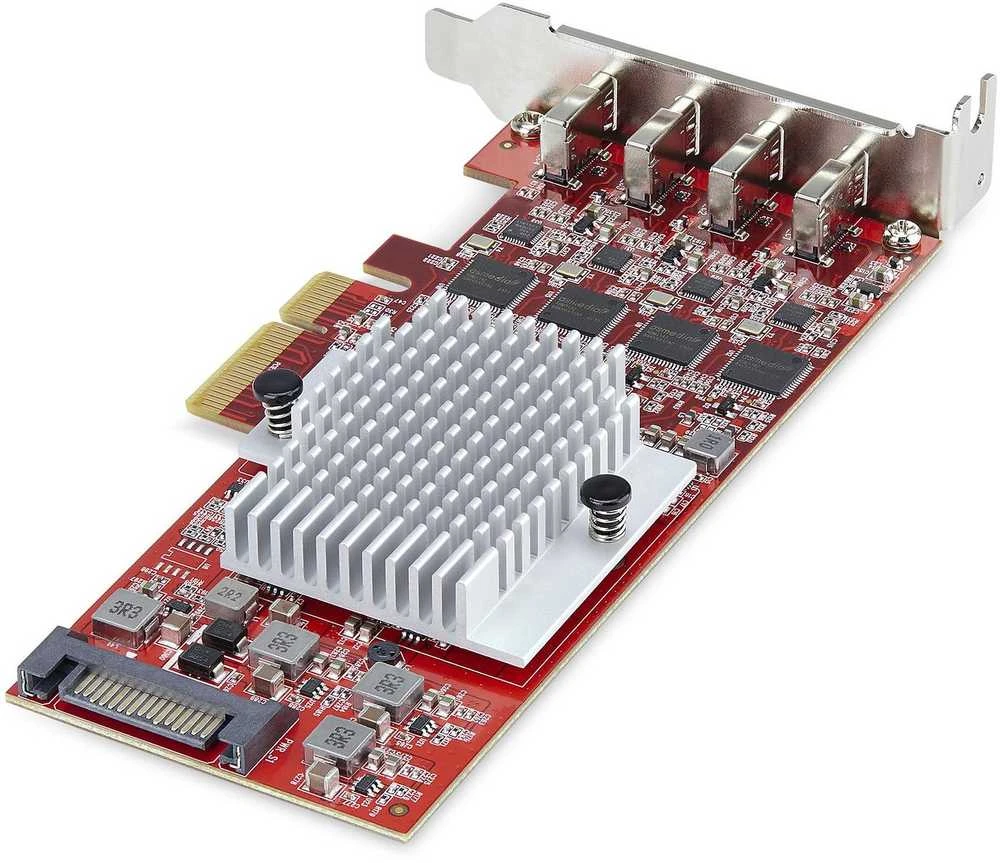 „StarTech“ valdiklis STARTECH.COM 4 prievadų USB-C 10 Gbps PCIe plokštė 4x atskiras USB 3.2 valdiklis PCI Express 3.0 žemo profilio laikiklis TAA