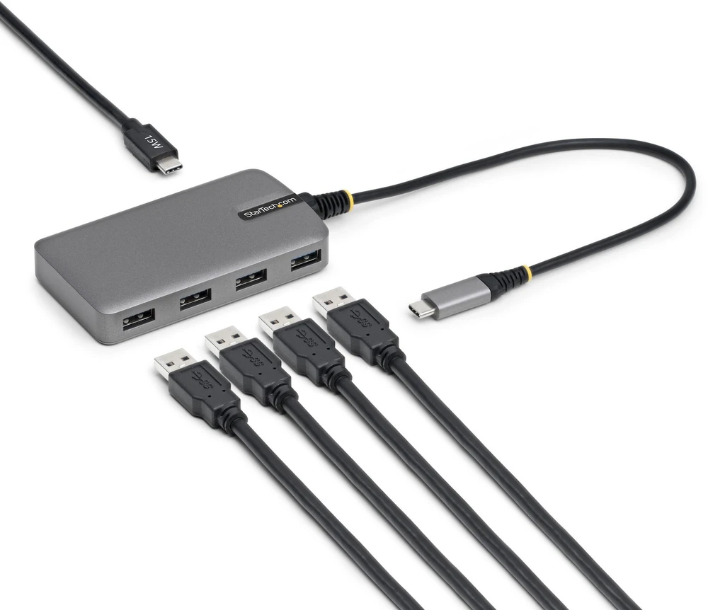 HUB USB StarTech STARTECH.COM 4-Port USB-C Hub 5Gbps Busbetrieben USB-C zu USB-A Hub USB C-įkroviklis Port 30cm Kabelis Reisehub USBC auf A Adapteris