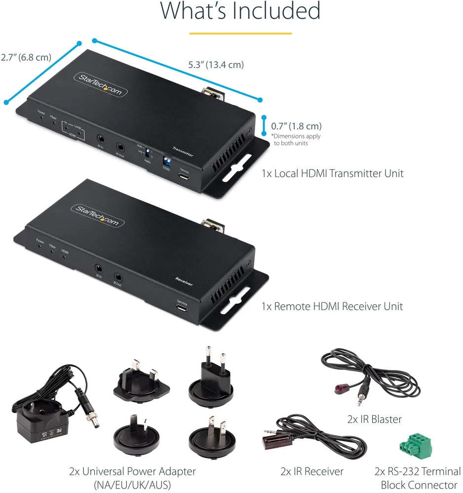 StarTech 4K 60HZ HDMI FIBER EXTENDER/.