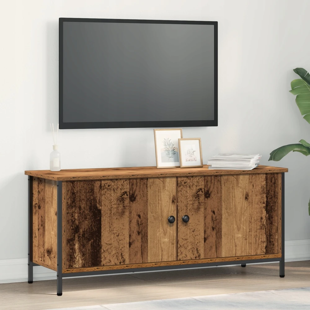 TV staliukas Televizoriaus spintelė 100 x 35 x 45 cm Senovinis medis